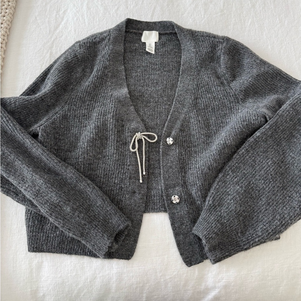 H&M Bow Detail Cardigan